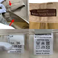 Workers ワーカーズ オフィサートラウザー チノパンツ ベージュ Size 36 福生店