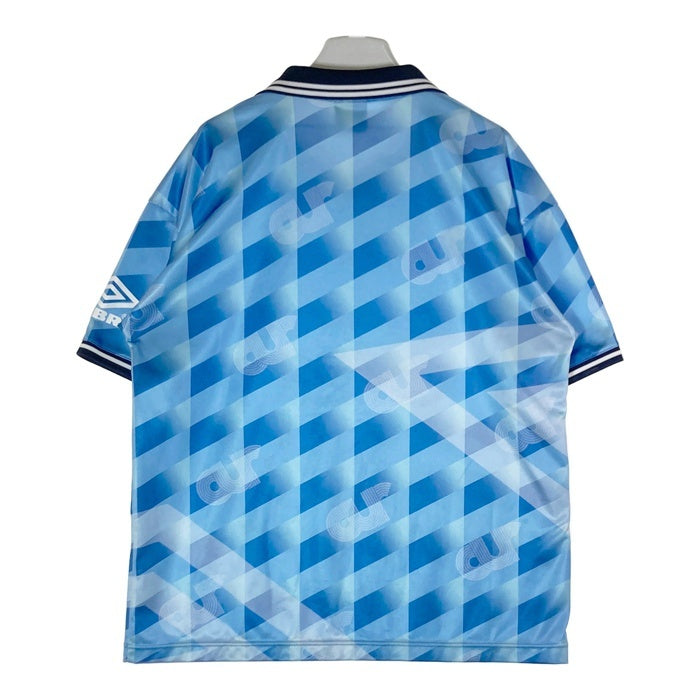 UMBRO アンブロ ×(C)OVER FOOTBALL SHIRT ブルー 総柄 sizeM 瑞穂店