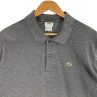 LACOSTE ラコステ 鹿の子 ポロシャツ グレー フランス製 Size 8 福生店