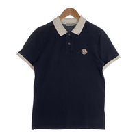MONCLER モンクレール MAGLIA POLO ポロシャツ 半袖 鹿の子 ネイビー ホワイト Size S 福生店