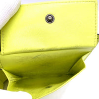 BALENCIAGA バレンシアガ レザーウォレット 二つ折り財布 ブラック イエロー 664038 福生店