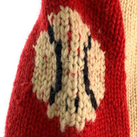 CANADIAN SWEATER カナディアンセーター ナンバリング ジップアップ カウチンセーター レッド Size S 相当 福生店