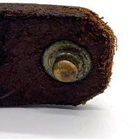 HTC エイチティーシー フラワースタッズ レザーブレスレット ブラウン Size 腕周り約18cm 福生店