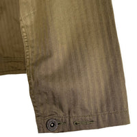 BEAMS+ ビームスプラス ヘリンボーン ツイル ミリタリーチョアジャケット カバーオール オリーブ 38-18-0158-791 Size L 福生店