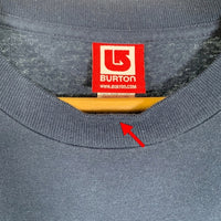 00's BURTON バートン ロゴプリント Tシャツ ネイビー USA メキシコ製 Size L 福生店