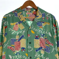 Sun Surf サンサーフ オープンカラー レーヨンシャツ 長袖 グリーン SS27474 Size L 福生店