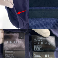 PRADA SPORT プラダスポーツ 鹿の子 ポロシャツ 半袖 ネイビー ブラック SJ888 2014 Size M 福生店