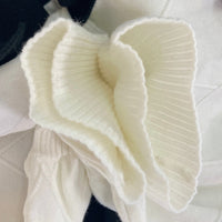 M'S GRACY エムズグレイシー ak-118526 リボンスリーブニットワンピース ブラック ホワイト size36 瑞穂店