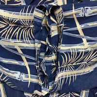 EVISU エヴィス レーヨン アロハシャツ ハワイアン 竹柄 ネイビー Size 40 瑞穂店