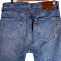 Levi's リーバイス 501 150周年モデル ダメージ・USED加工・ペンキカスタム テーパードデニムパンツ インディゴ Size 32×32 福生店