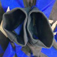 adidas アディダス デサント ストライプ 長袖ゲームシャツ ブルー×ブラック sizeM-L 瑞穂店