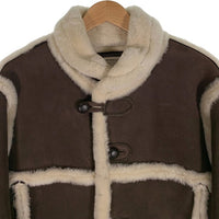 NEIGHBORHOOD ネイバーフッド 15AW KENNY M-JKT ショールカラー ムートンジャケット ブラウン レザー 152SZNH-JKM05 Size XL 福生店