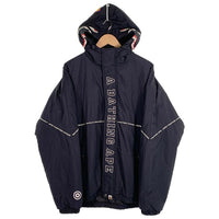A BATHING APE ア ベイシング エイプ RELAXED SHARK HOODIE JACKET リラクスト シャーク フーディー ジャケット ブラック 001HJG301004X Size L 福生店