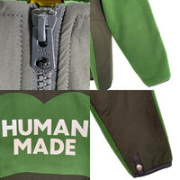 HUMAN MADE ヒューマンメイド 22AW Fleece Jacket フリースジャケット ジップアップ グリーン ワッペン プリント Size XXL 福生店