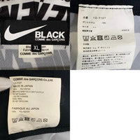 BLACK COMME des GARCONS ブラックコムデギャルソン 19AW NIKE ナイキ LOGO ZIP PARKA ロゴジップパーカー ブラック ホワイト 総柄 1D-T107 AD2019 Size XL 福生店