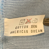 American Dream アメリカンドリーム 雪柄 クルーネックスウェットトレーナー サックスブルー Size L 福生店