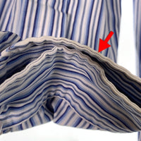 Ralph Lauren ラルフローレン BLAKE ボタンダウン ストライプシャツ ホワイト ネイビー TWO-PLY COTTON Size L 福生店