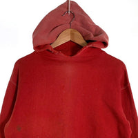 50's Hanes ヘインズ WIND SHIELD セットインスリーブ プルオーバースウェットパーカー レッド Size L 福生店