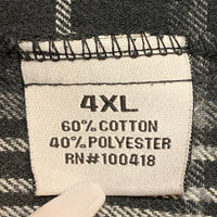 PRO CLUB プロクラブ シャドーチェック ボタンダウン フランネルシャツ ブラック Size 4XL 福生店