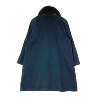 PURE CASHMERE ピュアカシミヤ カシミヤ100% フォックスファー ロングコート ブラック size9号 瑞穂店