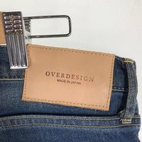 OVERDESIGN オーバーデザイン ダメージ/リペア加工 テーパードデニムパンツ インディゴ 048-816-4320 Size 34 福生店