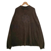 ONE UNDER HEAVEN ワンアンダーヘヴン フロント刺繡 ロングスリーブTシャツ ブラウン Size L 福生店