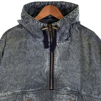 Woolrich ウールリッチ CORDURA DUCK ANORAK コーデュラ ダック アノラックフーディー ケミカルウォッシュ インディゴブラック コットン ナイロン WJOU0158 Size L 福生店