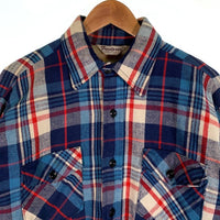 80's Frostproof フロストプルーフ チェックフランネルシャツ 中綿キルティング ブルー レッド USA製 Size L 福生店