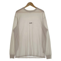 MSGM エムエスジーエム フロントロゴプリント ロングスリーブTシャツ ホワイト 2940MM160 Size M 福生店