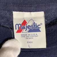 90's majestic マジェスティック Newyork Yankees ニューヨーク ヤンキース JETTER 2 半袖 Tシャツ ネイビー USA製 Size L 福生店