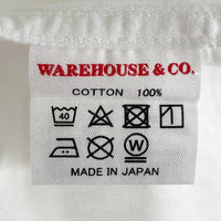 WAREHOUSE ウェアハウス 片ポケ マチ付き 長袖シャツ ホワイト size38 瑞穂店