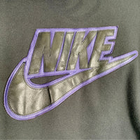 SUPREME シュプリーム 19AW NIKE ナイキ Leather Applique Hooded Sweatshirt レザーアップリケ プルオーバースウェットパーカー フーディー ブラック CK6225-010 Size L 福生店