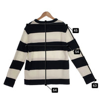 CAPTAINS HELM キャプテンズヘルム 17AW BORDER SWEATER ボーダークルーネックセーター ブラック ホワイト ポリ アクリル ウール Size L 福生店