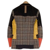 JUNYA WATANABE COMME des GARCONS MAN ジュンヤワタナベ コムデギャルソンマン ツイード 2B 切替 テーラードジャケット マルチカラー WF-J004 AD2020 Size S 福生店