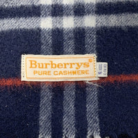 Burberrys バーバリー PURE CASHMERE ノバチェック ウールマフラー ネイビー 福生店