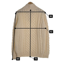 L.L.Bean エルエルビーン フィッシャーマンセーター ウール プルオーバー ケーブル アイボリー 264682 Size M 福生店