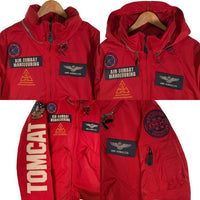AVIREX アヴィレックス CUSTOM CWU TOP GUN トップガン フライトジャケット レッド 中綿 6102176 Size L 福生店