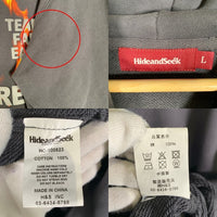 Hide and Seek ハイドアンドシーク 23AW Flame Hooded Sweat Shirt フレイム プルオーバースウェットパーカー チャコール HC-100823 Size L 福生店