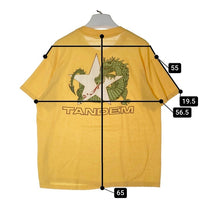 Hane’s ヘインズ 80's TANDEM AUSTIN 前後プリント シングルステッチ Tシャツ イエロー sizeXL 瑞穂店