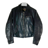 HARLEY DAVIDSON ハーレーダビッドソン レザー シングルライダース ブラック sizeS※全体的にダメージ使用感あり 瑞穂店