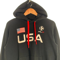 Ralph Lauren ラルフローレン RLX USA Hoodie 星条旗 プルオーバーパーカー フーディー ブラック Size S相当 福生店