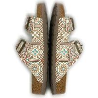 BIRKENSTOCK×KITH ビルケンシュトック×キス Arizona BS 総柄サンダル ホワイト×ブラウン size26.5cm 瑞穂店