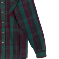 90's ST JOHN’S BAY セントジョーンズベイ チェック フランネルシャツ グリーン パープル USA製 Size M 福生店