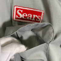 70's Sears シアーズ ワークシャツ ワッペン グレー 薄手 Size S 福生店
