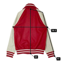 glamb グラム ドンキーカラー レザー ウールスタジャン レッド GB17AT/JKT10 Size 4 瑞穂店
