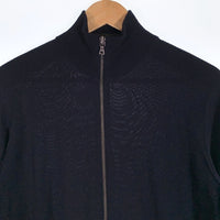 PRADA プラダ ドライバーズニット ジップアップウールセーター ネイビー UMC470 やや薄手 Size 48 福生店