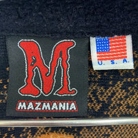 MAZMANIA マズマニア USA製 キャット 猫柄 フリースジャケット ブラック sizeキッズXL 瑞穂店