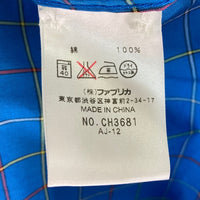 LACOSTE ラコステ チェック 半袖B.Dシャツ ブルー size38 瑞穂店