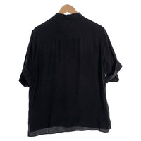 EQUIPMENT エキプモン オープンカラー シルクシャツ ブラック フラップポケット Q937-TP03881 Size L 福生店
