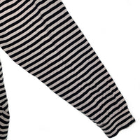 80's STUSSY ステューシー モックネック ボーダーポケットロングスリーブTシャツ ブラック ホワイト USA製 黒タグ Size L 福生店